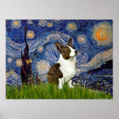Welsh Corgi Cardigan  - Starry Night ポスター (正面)