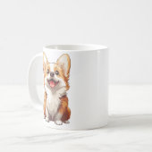 Welsh Corgi dog コーヒーマグカップ (正面左)