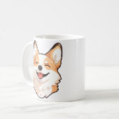 Welsh Corgi dog コーヒーマグカップ (正面左)
