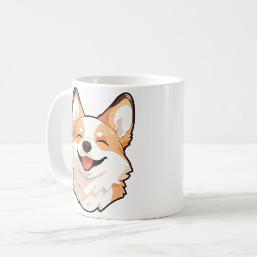 Welsh Corgi dog コーヒーマグカップ (正面左)