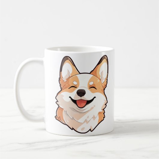 Welsh Corgi dog コーヒーマグカップ (左)