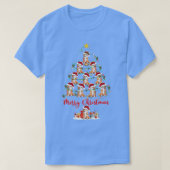Welsh Corgi Dog Christmas Tree Lights Funny Welsh  Tシャツ (デザイン正面)