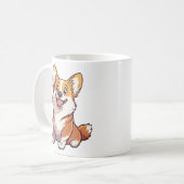 Welsh Corgi dog Mug コーヒーマグカップ (正面左)