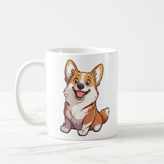 Welsh Corgi dog Mug コーヒーマグカップ (左)