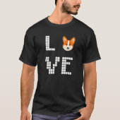 Welsh Corgi  Dog  Pixel Art Tシャツ (正面)