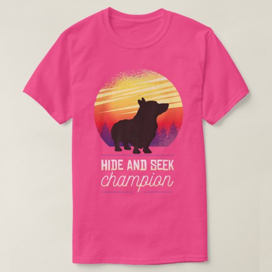 Welsh Corgi Dog Retro 1548 Tシャツ (デザイン正面)