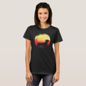 Welsh Corgi Dog Retro 8 Tシャツ (正面フル)