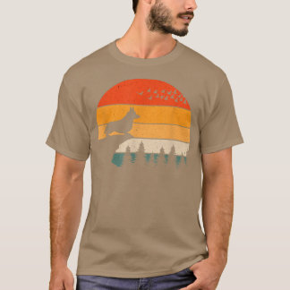 Welsh Corgi Dog Sunset Retro Style for Men Women  Tシャツ