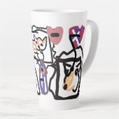 Welsh Corgi hearts  カフェラテマグ (右アングル)