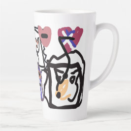 Welsh Corgi hearts  カフェラテマグ