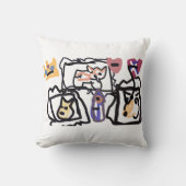 Welsh Corgi hearts  クッション (正面)