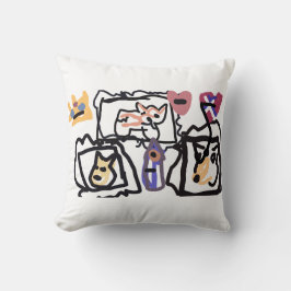 Welsh Corgi hearts  クッション