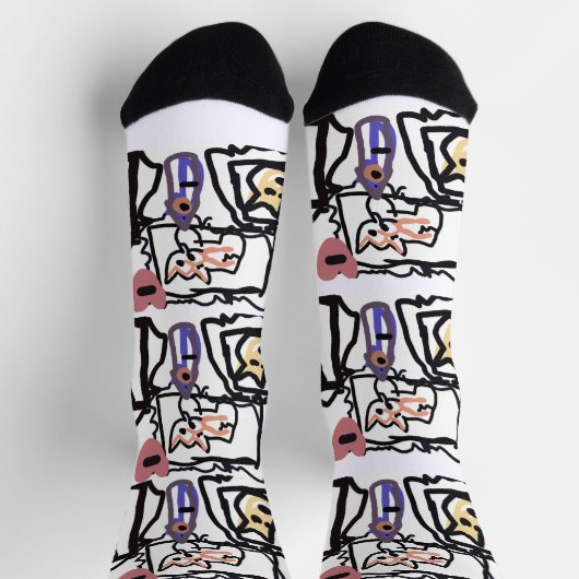 Welsh Corgi hearts  ソックス (上部)