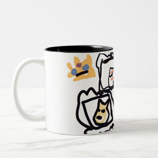 Welsh Corgi hearts  ツートーンマグカップ (左)