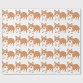 Welsh Corgi Pattern Wrapping Paper ラッピングペーパー (フラット)