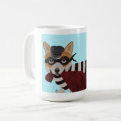  Welsh Corgi Treat Thief Burglar Mug コーヒーマグカップ (正面左)