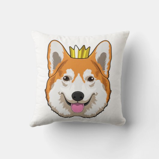Welsh Corgi with Crown クッション (裏面)