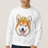 Welsh Corgi with Crown スウェットシャツ (正面)