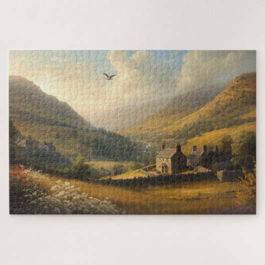 Welsh Countryside Valley Jigsaw Puzzle ジグソーパズル (横)