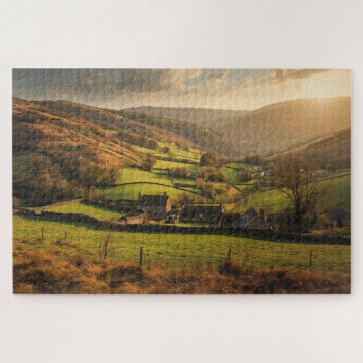 Welsh Countryside Village Jigsaw Puzzle ジグソーパズル (横)