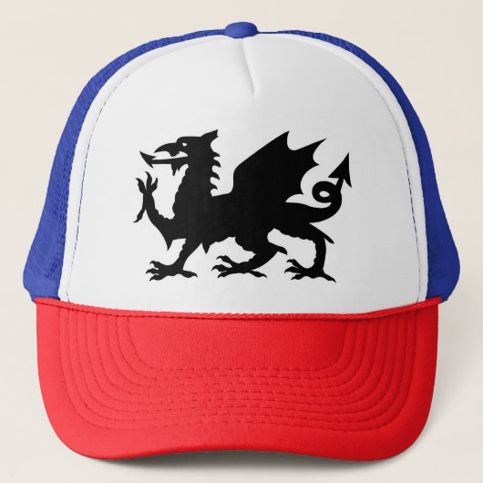 Welsh Dragon Flag, Wales Dragon Flag, England キャップ (正面)