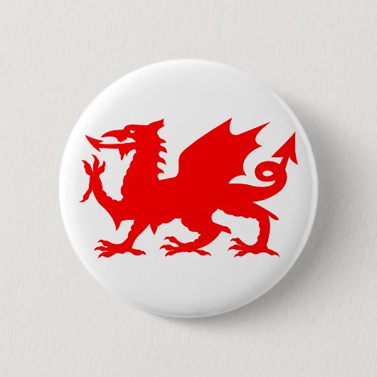 Welsh Dragon Flag, Wales Dragon Flag, England 缶バッジ (正面)
