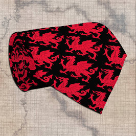 Welsh Dragon Tie & Cymru red dragon / Wales ネクタイ