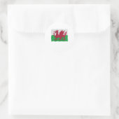 Welsh flag ラウンドシール (バッグ)