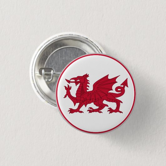 Welsh Flag 缶バッジ (正面&裏面)