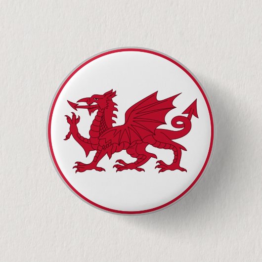 Welsh Flag 缶バッジ (正面)
