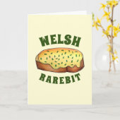 Welsh Rarebit Savory Cheese Toast British Food UK カード (黄色い花)
