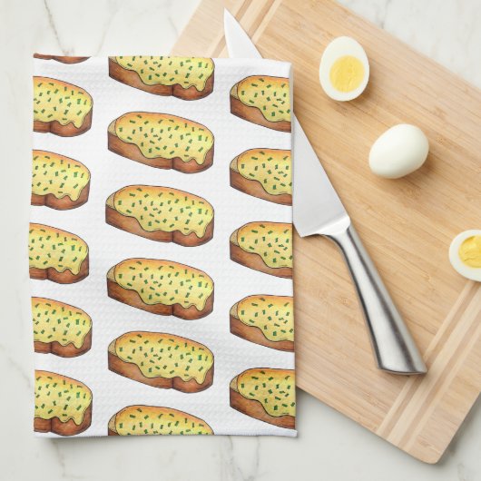 Welsh Rarebit Savory Cheese Toast British Food UK キッチンタオル (四つ折り)