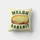 Welsh Rarebit Savory Cheese Toast British Food UK クッション (正面)