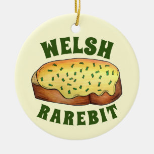 Welsh Rarebit Savory Cheese Toast British Food UK セラミックオーナメント