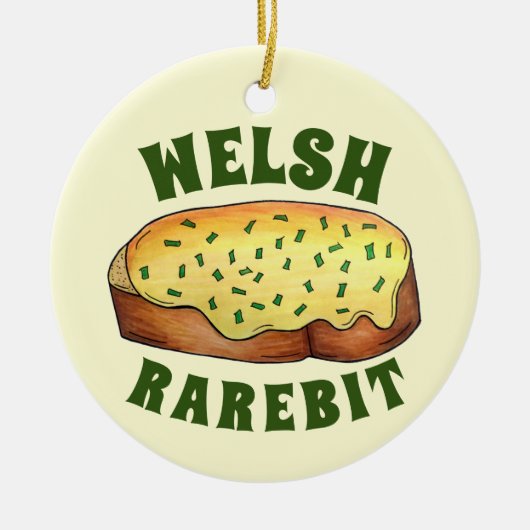 Welsh Rarebit Savory Cheese Toast British Food UK セラミックオーナメント (正面)