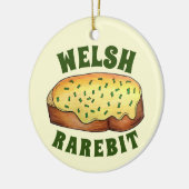 Welsh Rarebit Savory Cheese Toast British Food UK セラミックオーナメント (左)