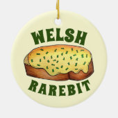 Welsh Rarebit Savory Cheese Toast British Food UK セラミックオーナメント (裏面)