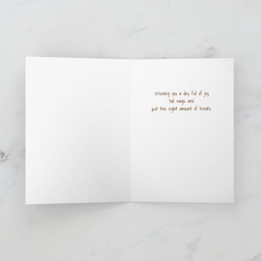 Welsh Springer Spaniel Dog Under Birthday Sign カード (内部)