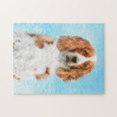 Welsh Springer Spaniel Painting - Original Dog Art ジグソーパズル (横)
