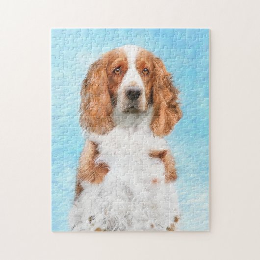 Welsh Springer Spaniel Painting - Original Dog Art ジグソーパズル (縦)
