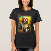 Welsh Springer Spaniel Painting Sunflower Flower M Tシャツ (正面)