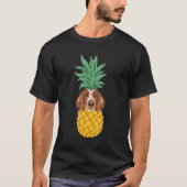 Welsh Springer Spaniel Pineapple Dog Tシャツ (正面)