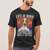 Welsh Springer Spaniels Makes Your Life Good Vinta Tシャツ (正面)