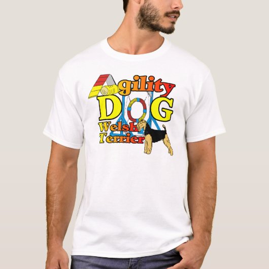 Welsh_Terrier_機敏性 Tシャツ (正面)