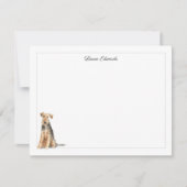 Welsh Terrier Gray Border Personalized ノートカード (正面)
