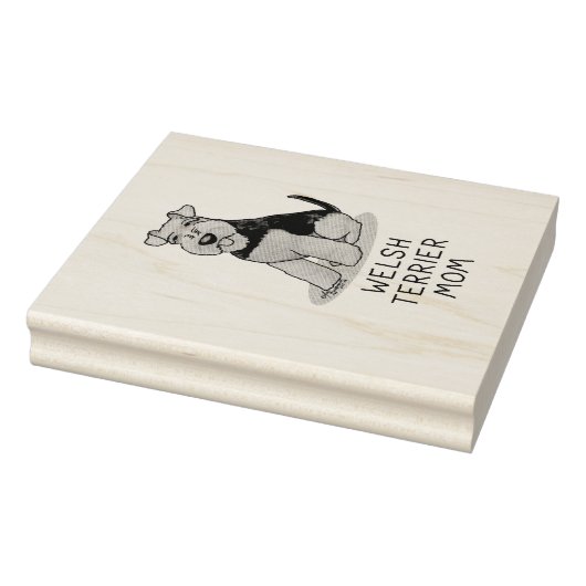 Welsh Terrier Mom - Cute Dog Mom ラバースタンプ (スタンプ)