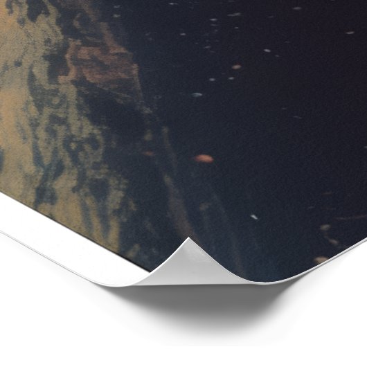 Weltall Reise-Retro Futurismus ポスター (角)