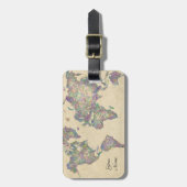 Weltkarte | Buntes Gekritzel ラゲッジタグ (正面縦)