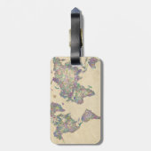 Weltkarte | Buntes Gekritzel ラゲッジタグ (裏面縦)