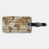 Weltkarte | Holz-Kompass ラゲッジタグ (裏面横)